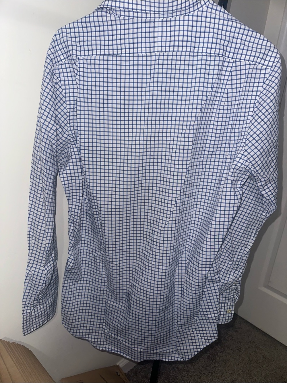 Polo by Ralph Lauren Men’s Blue Check Custom-Fit Button-Down Shirt size Medium - Picture 5 of 6